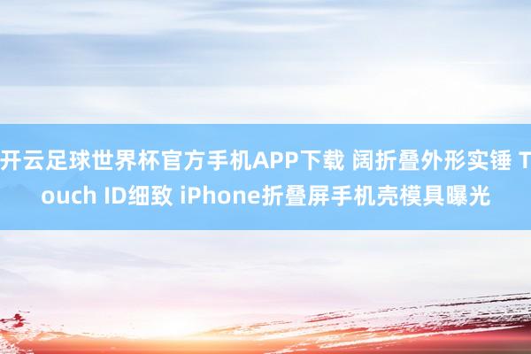 开云足球世界杯官方手机APP下载 阔折叠外形实锤 Touch ID细致 iPhone折叠屏手机壳模具曝光