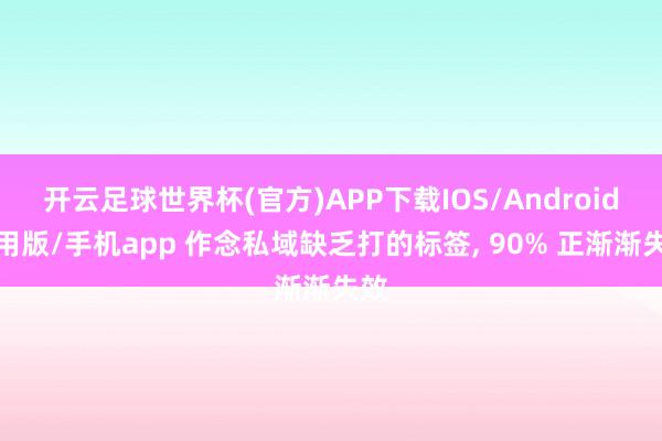 开云足球世界杯(官方)APP下载IOS/Android通用版/手机app 作念私域缺乏打的标签, 90% 正渐渐失效