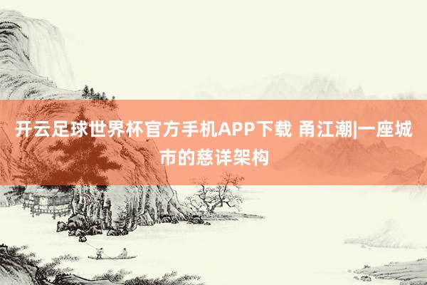 开云足球世界杯官方手机APP下载 甬江潮|一座城市的慈详架构